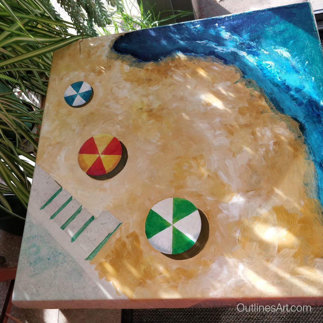 Table-top Corner masked for painting