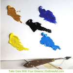 colours on pallette with knife