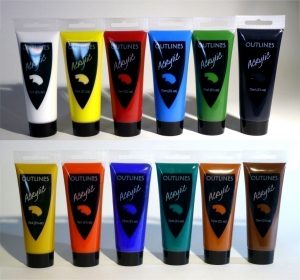 Outlines tubes 12 colours to choose