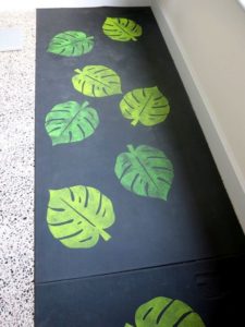 Leaf printed Yoga mat