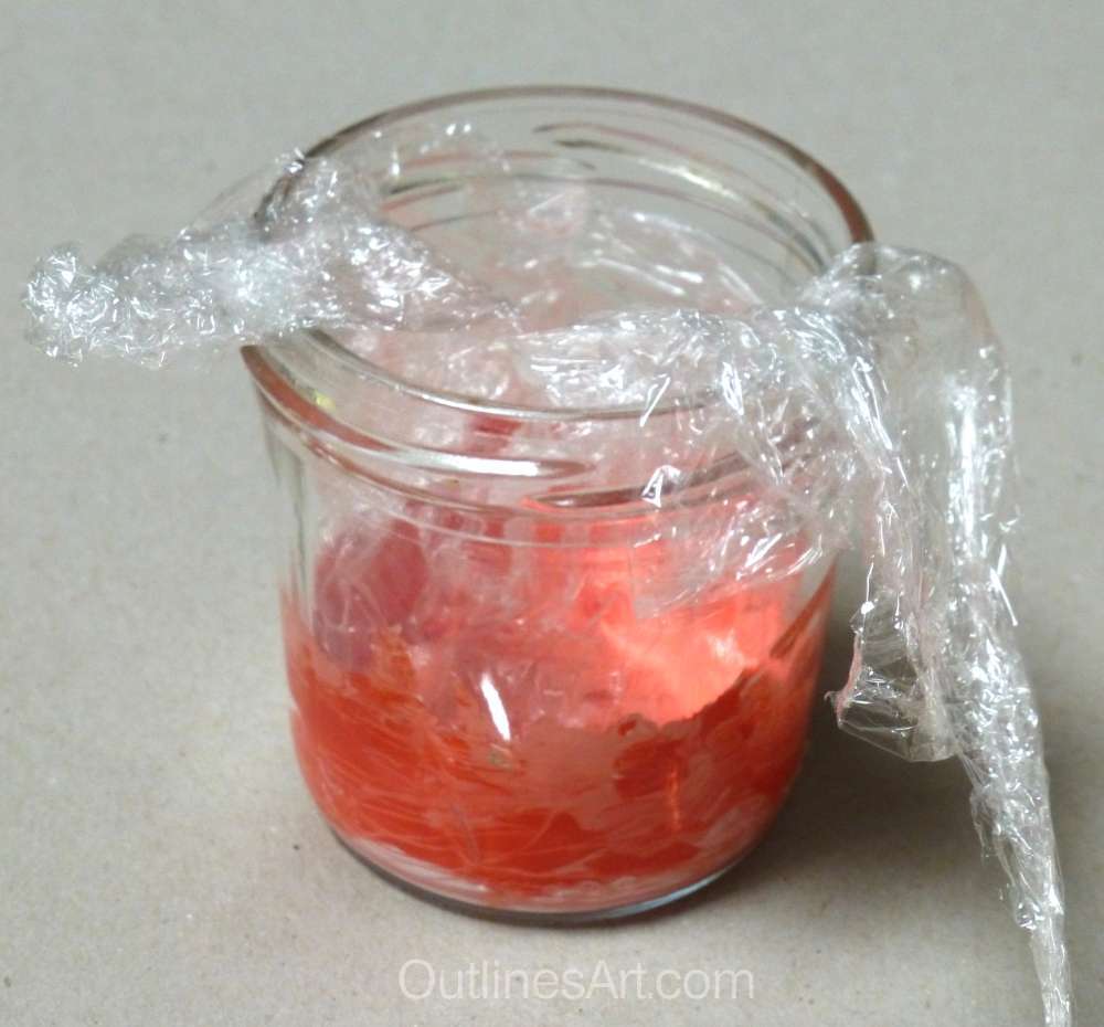 Press Clingfilm to the Sides