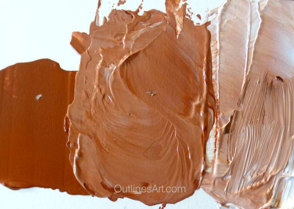 Burnt Sienna and white mix